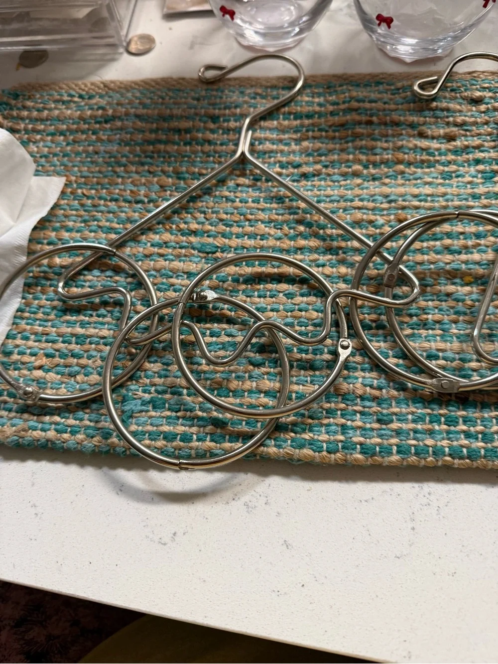 Metal Multi-Ring Scarf & Accessory Hanger - Silver